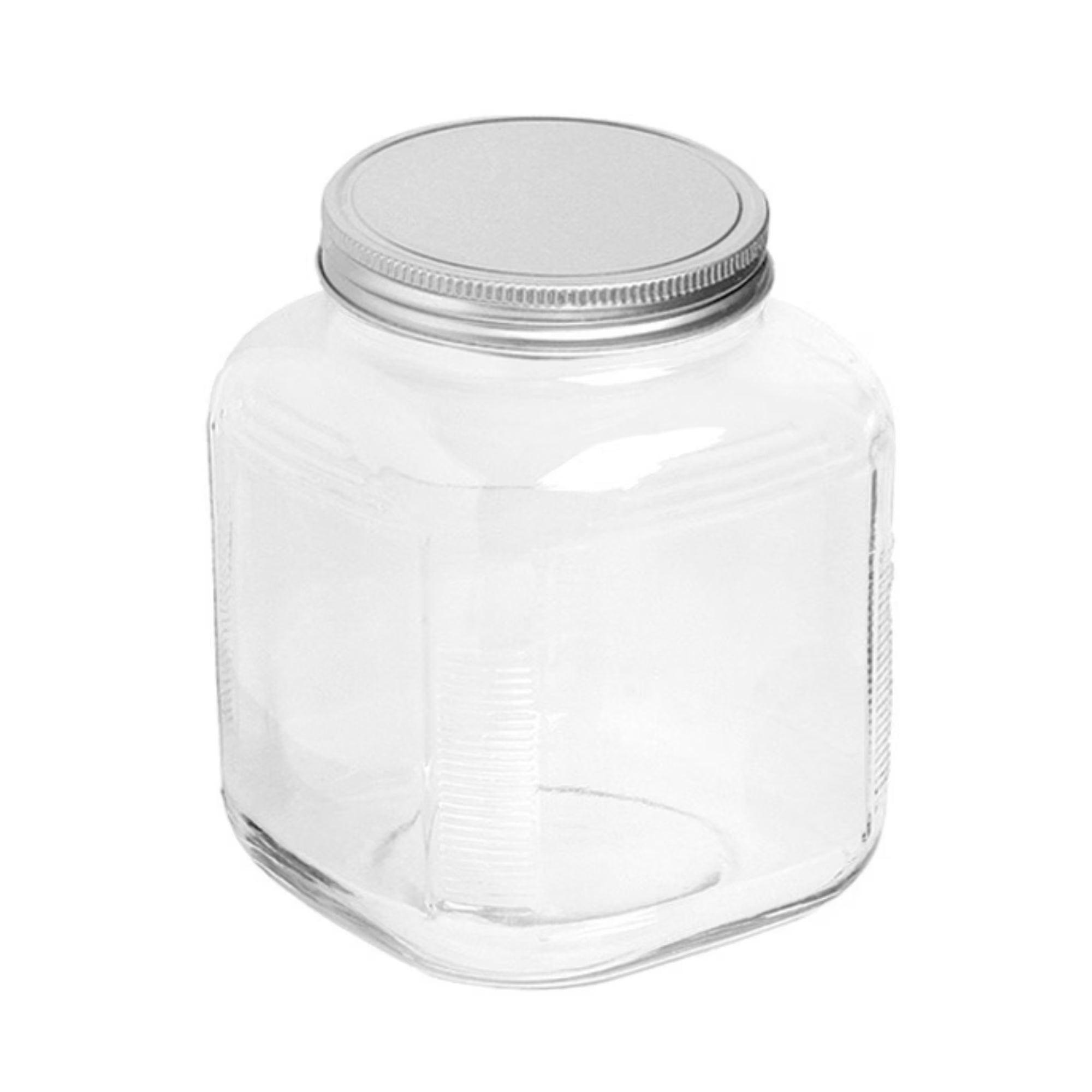 Glass Storage Jar with Metal Lid - 128oz/1 gal