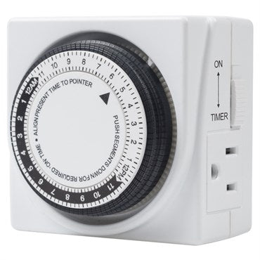 Hort2O Dual Outlet Mechanical Timer - 120V