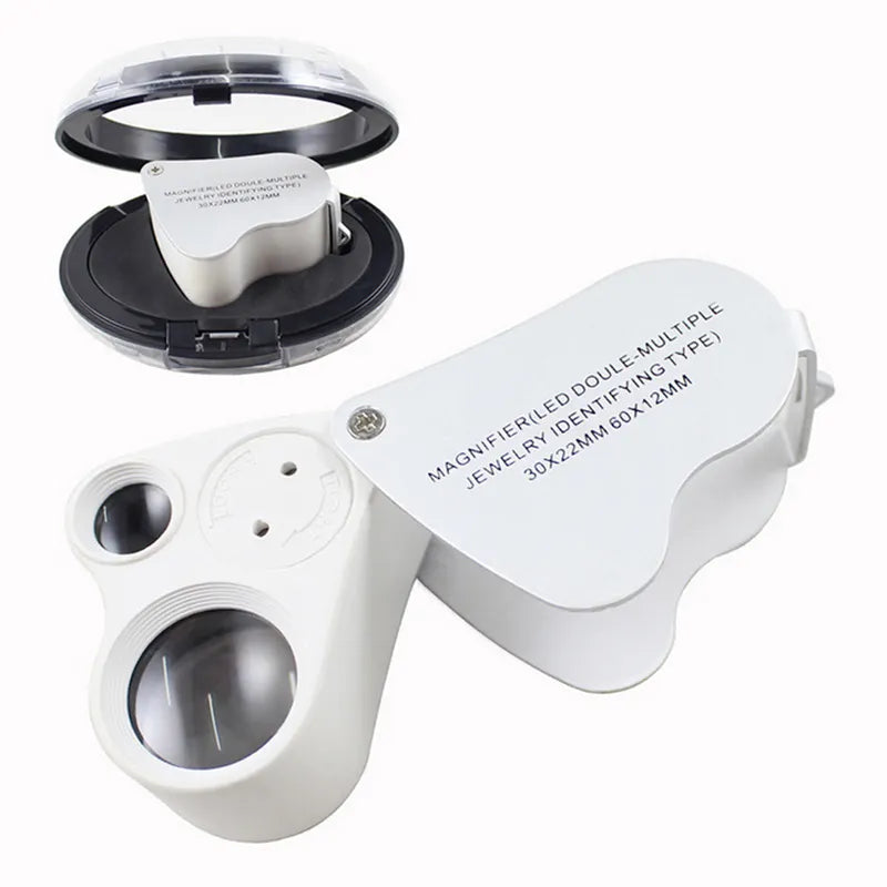 Gardin LED Lighted Loupe, 30X22MM, 60X12MM