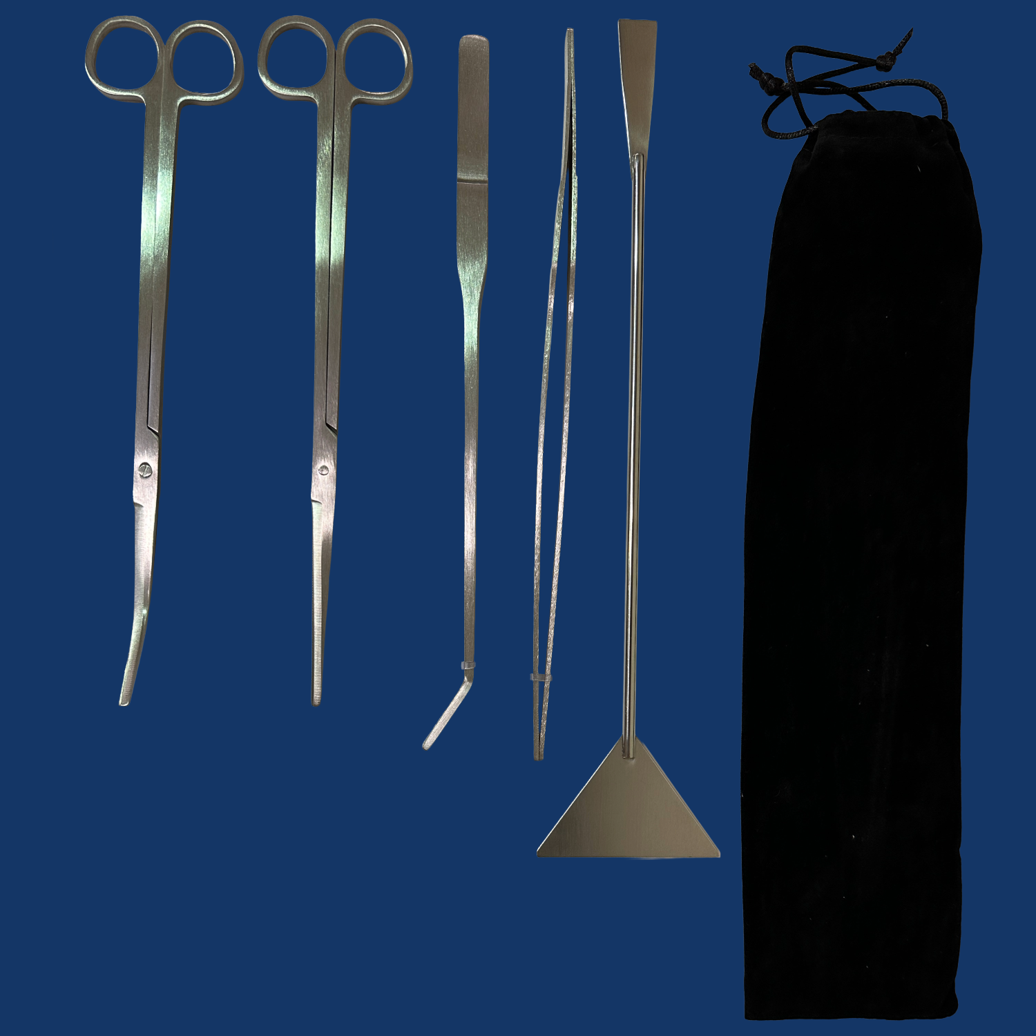 5-Piece Stainless Steel Aquarium Aquascaping Tool Set
