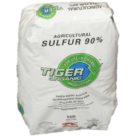 Tiger Organic 90% CR Agricultural Sulfur, 50lb
