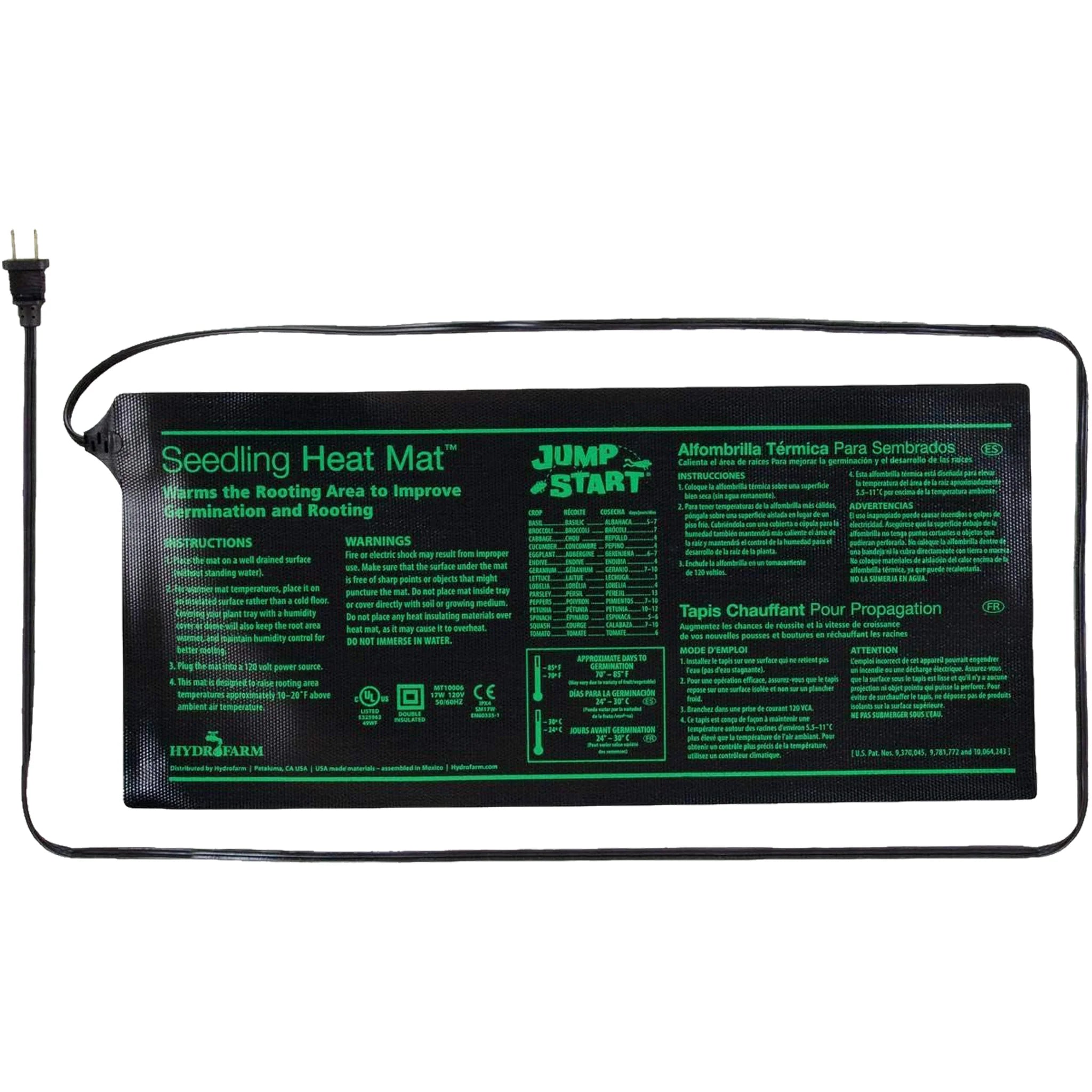 Jump Start Seedling Heat Mat, 8.875" x 19.5", 17W
