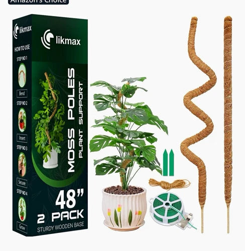 Likmax Bendable Coco Poles with Wire Spool, 2 poles - 48in