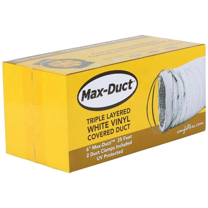 Max-Duct White Vinyl Ducting 6" x 25'