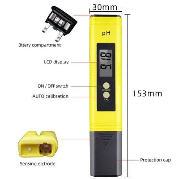 Observation, Measurement, Control - Gardin Digital pH Meter with Automatic Calibration - Gardin Warehouse