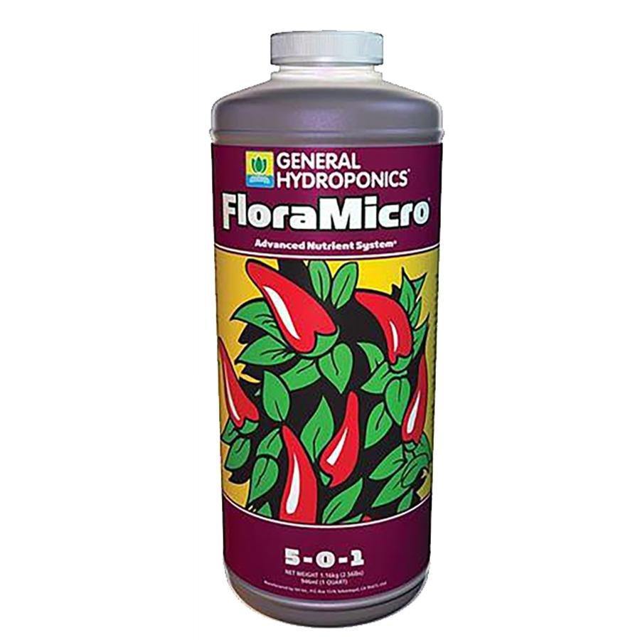 Nutrients, Additives & Solutions - General Hydroponics FloraMicro - 793094014120- Gardin Warehouse