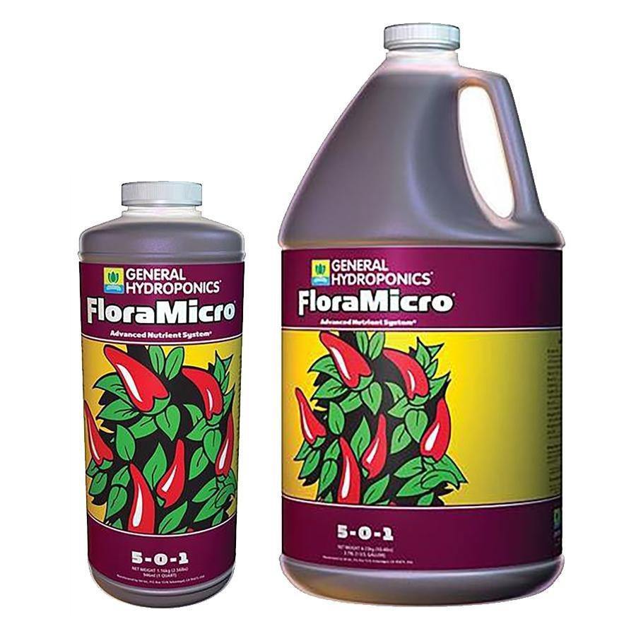 Nutrients, Additives & Solutions - General Hydroponics FloraMicro - 793094014120- Gardin Warehouse