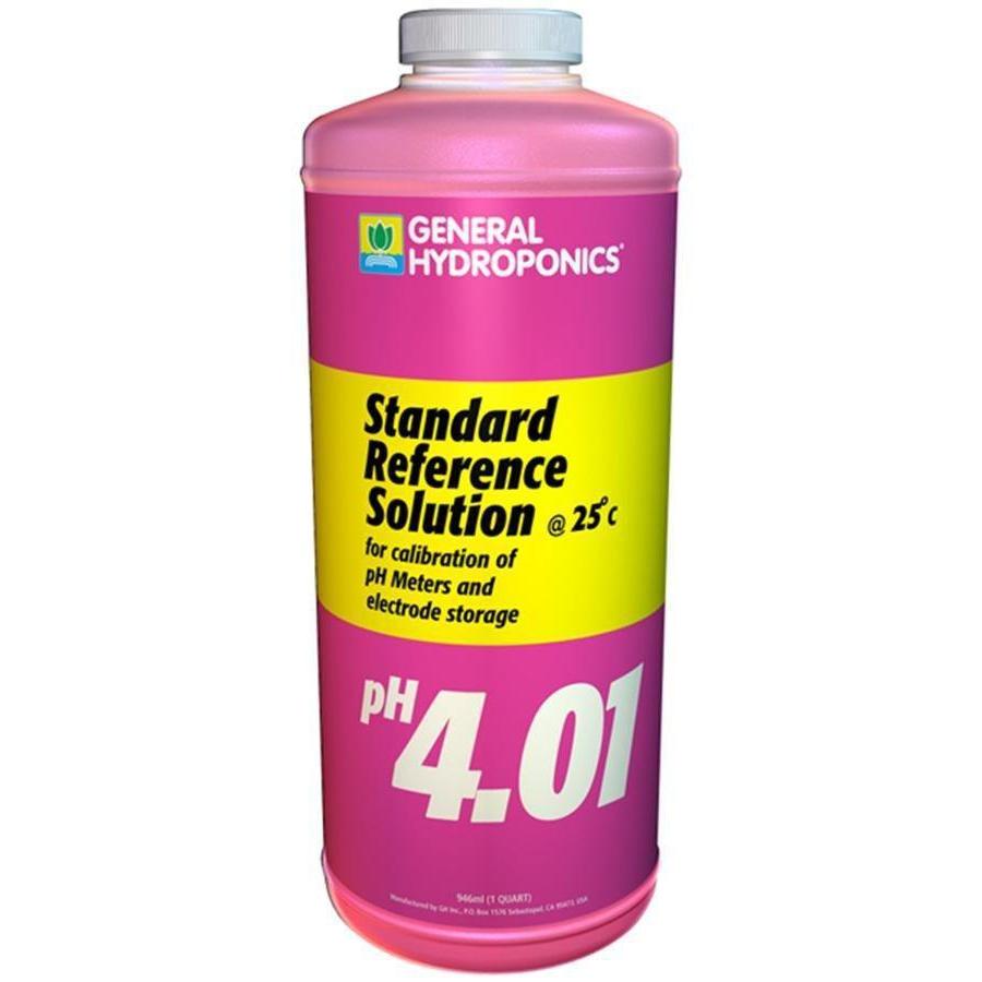 Observation, Measurement, Control - General Hydroponics pH 4.01 Calibration Solution, Qt - 793094015424- Gardin Warehouse