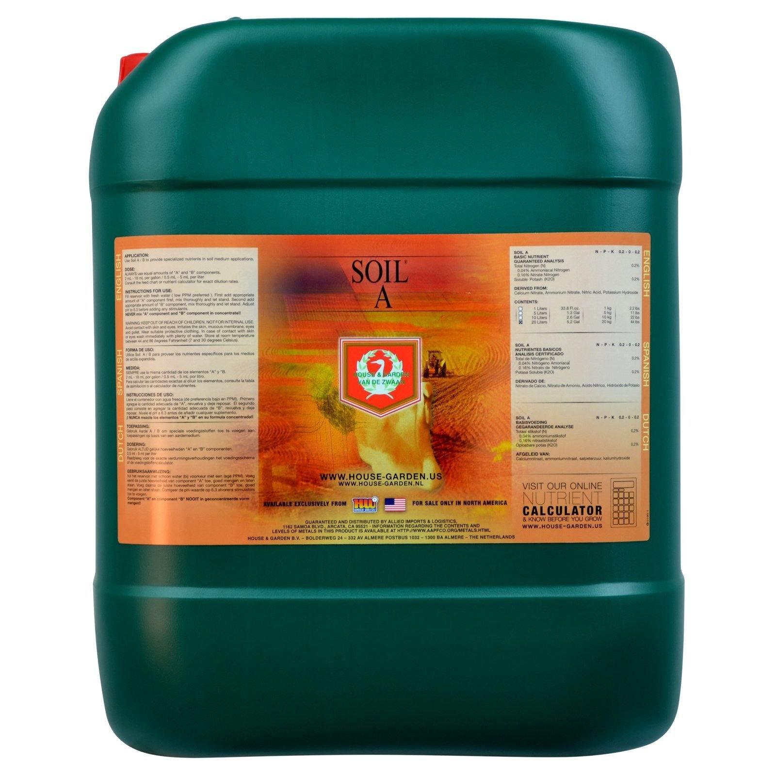 Nutrients, Additives & Solutions - House and Garden Soil A + B - 8718531710337- Gardin Warehouse
