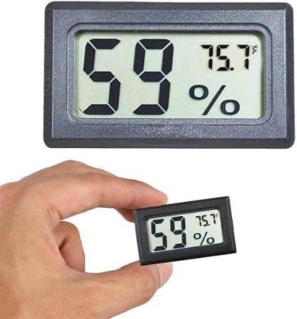 2Z 10-Pack Mini Digital Humidity Thermometer Hygrometer Temperature Meters  Gauge Indoor Lcd Display for Guitar Reptile Greenhouse Humidor Cigar Home