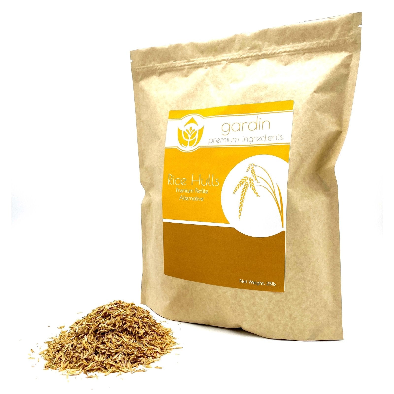 Soil, Media & Amendments - Rice Hulls - Premium Perlite Alternative - Gardin Warehouse