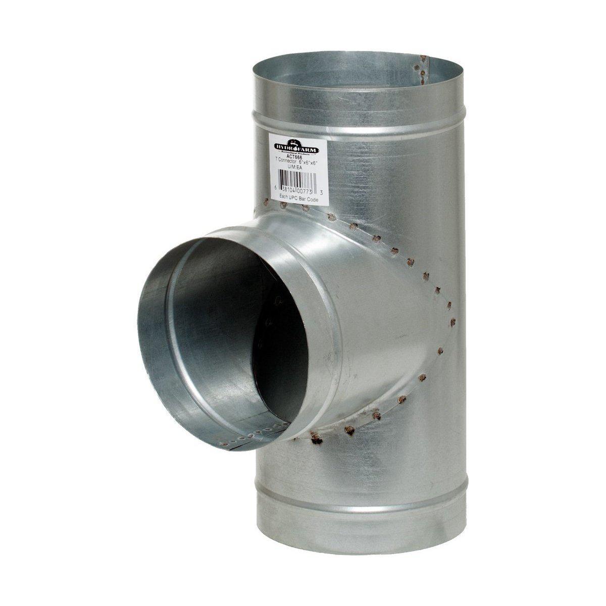 Climate - T Connector, 6" x 6" x 6" - 638104007733- Gardin Warehouse