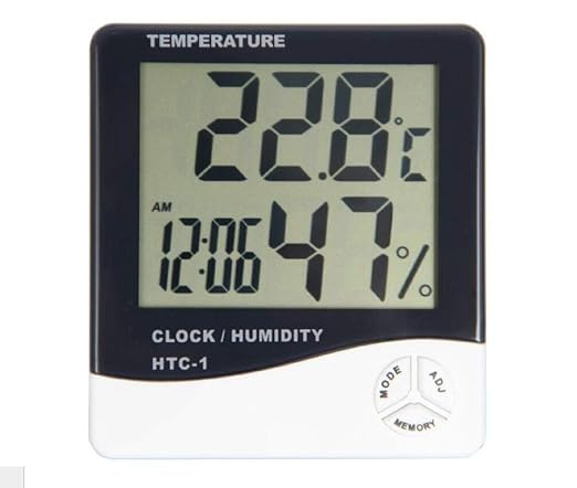 Digital Thermometer & Hygrometer with Alarm Clock