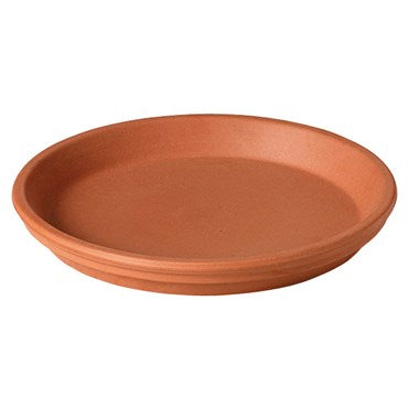 Deroma Terra Cotta Clay Saucers - Red & Graphite Grey