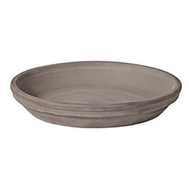 Deroma Terra Cotta Clay Saucers - Red & Graphite Grey
