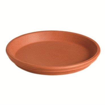 Deroma Terra Cotta Clay Saucers - Red & Graphite Grey
