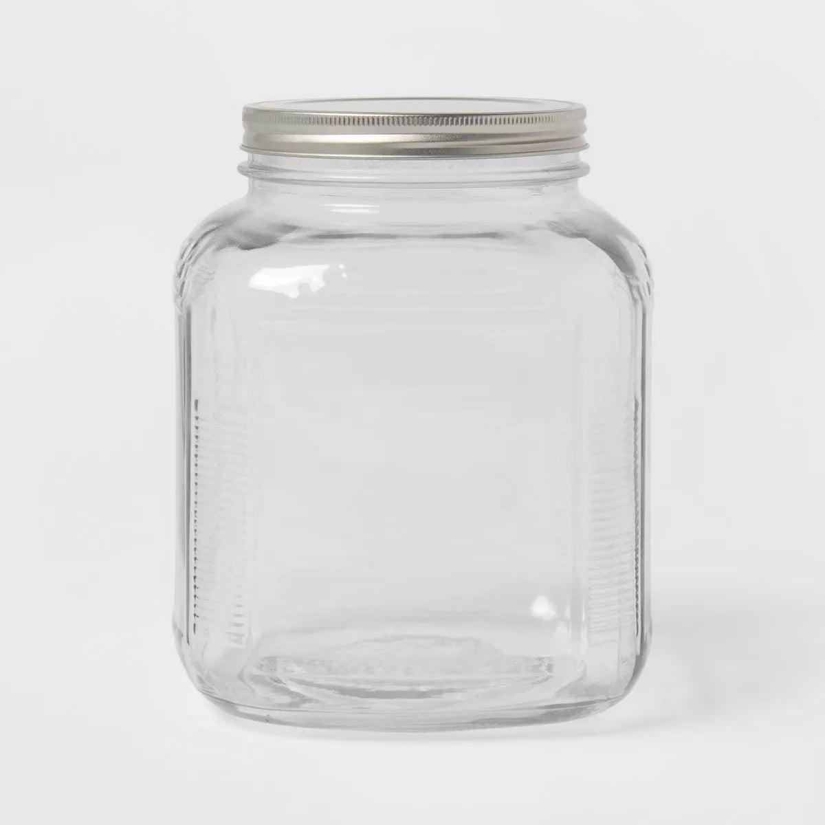 Glass Storage Jar with Metal Lid - 128oz/1 gal