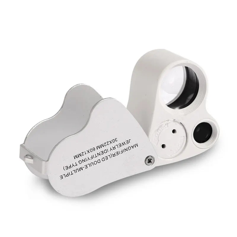 LED Lighted Jewelers Loupe, 30X22MM, 60X12MM