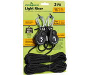 Hydrofarm Light Riser Hanging System w/Push Button Release, 1/8", 2 Pack
