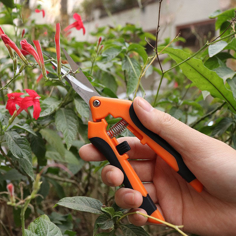 Durable Precision Pruning Shears, Orange