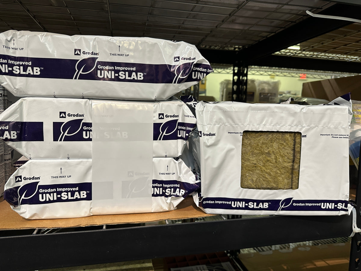 Grodan Improved UNI-SLAB Rockwool Grow Slab – 9.5” x 8” x 4”