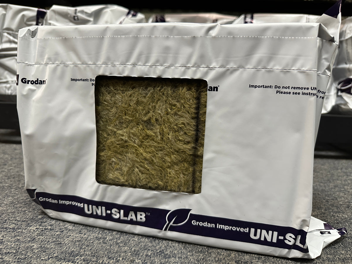 Grodan Improved UNI-SLAB Rockwool Grow Slab – 9.5” x 8” x 4”