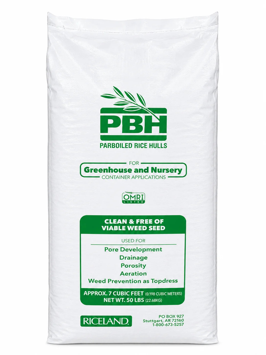 Organic Rice Hulls, 50 lbs, 7 cu ft