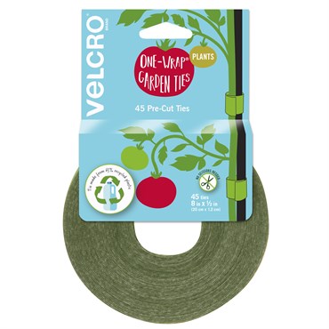 Velcro One-Wrap Garden Plant Ties, 1/2in x 8in