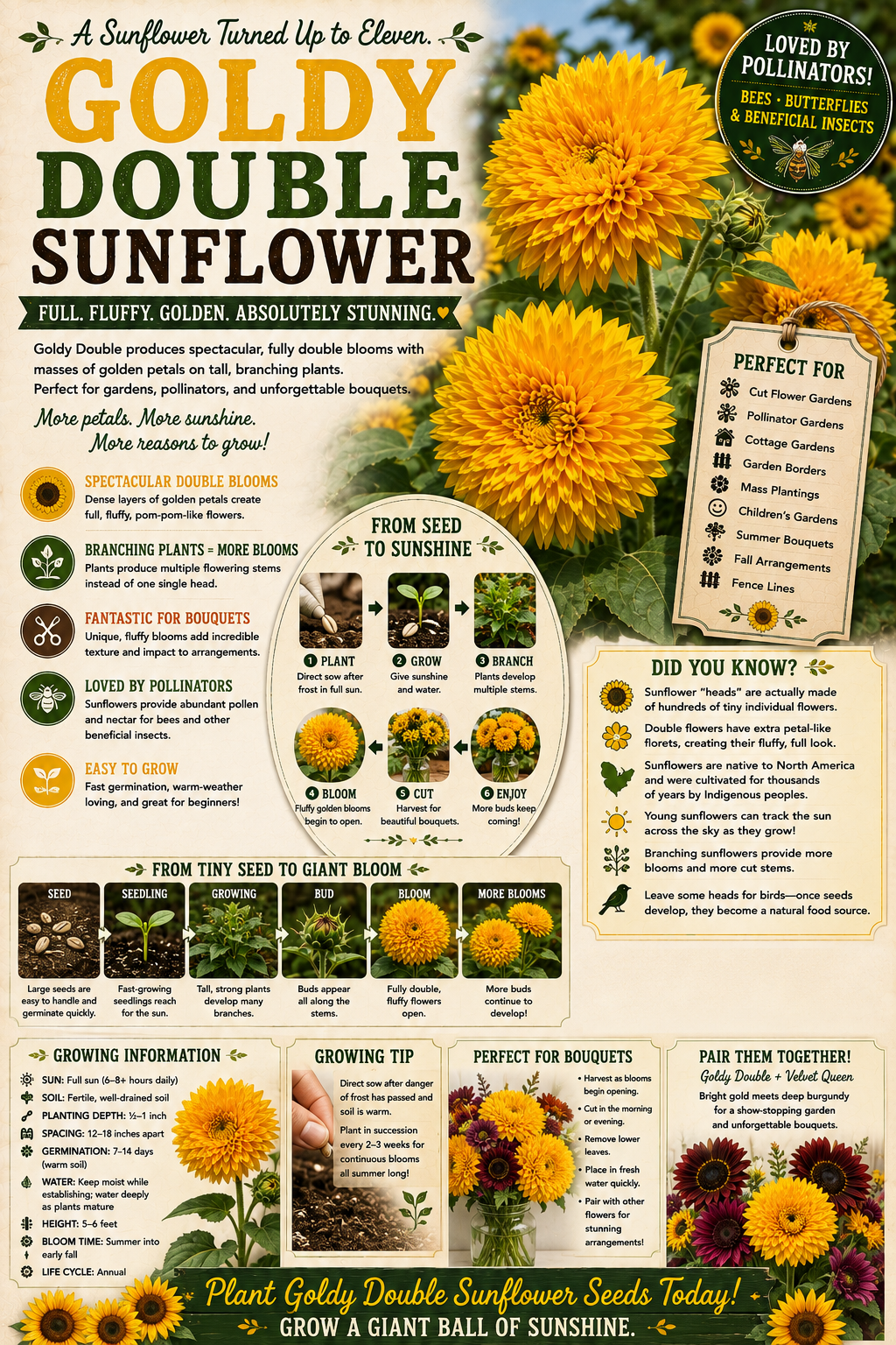 Goldy Double Sunflower