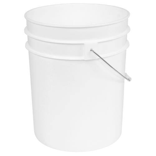 Containers - 5 Gallon White Plastic Bucket by Gro Pro - 849969013399- Gardin Warehouse