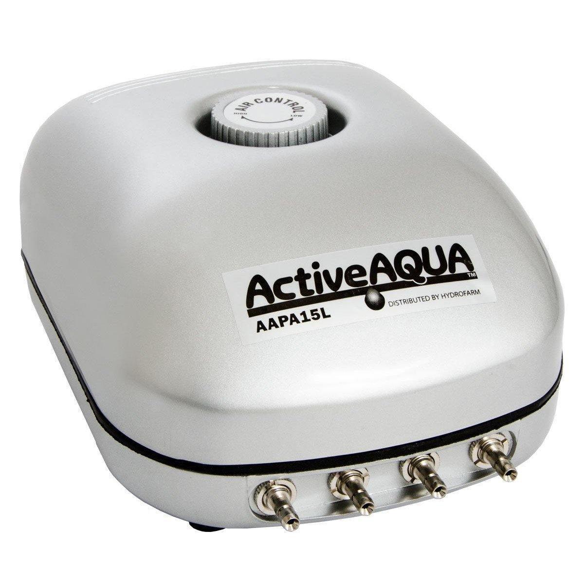 Hydroponics - Active Aqua - Air Pump, 4 Outlets, 15 L/min, 6 watt - 638104000536- Gardin Warehouse