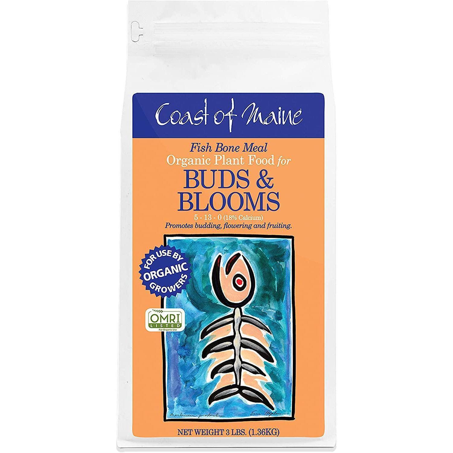 Nutrients, Additives & Solutions - Coast of Maine Fish Bone Meal, Buds and Blooms - 609853000726- Gardin Warehouse
