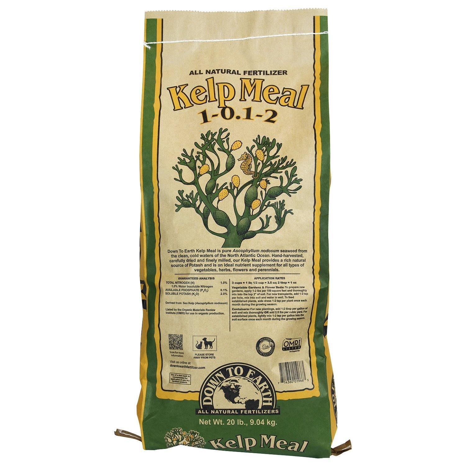 Nutrients, Additives & Solutions - Down To Earth Kelp Meal, 5lb - 714360078134- Gardin Warehouse