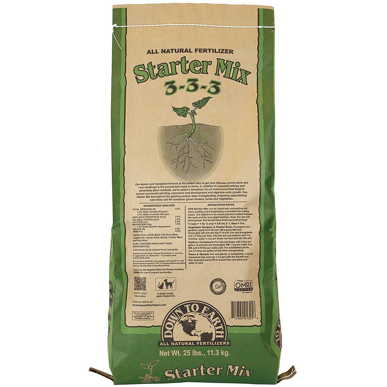 Nutrients, Additives & Solutions - Down To Earth Starter Mix, 5lb - 714360078363- Gardin Warehouse