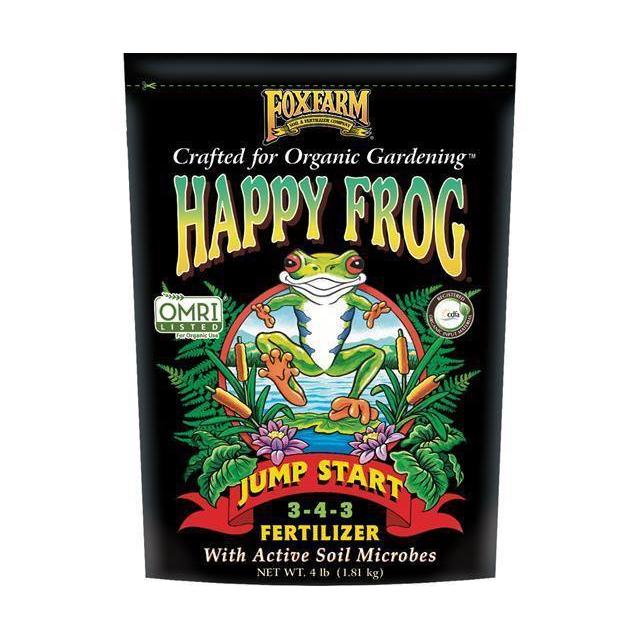 Nutrients, Additives & Solutions - FoxFarm Happy Frog Jump Start Fertilizer, 4lb - 752289500589- Gardin Warehouse