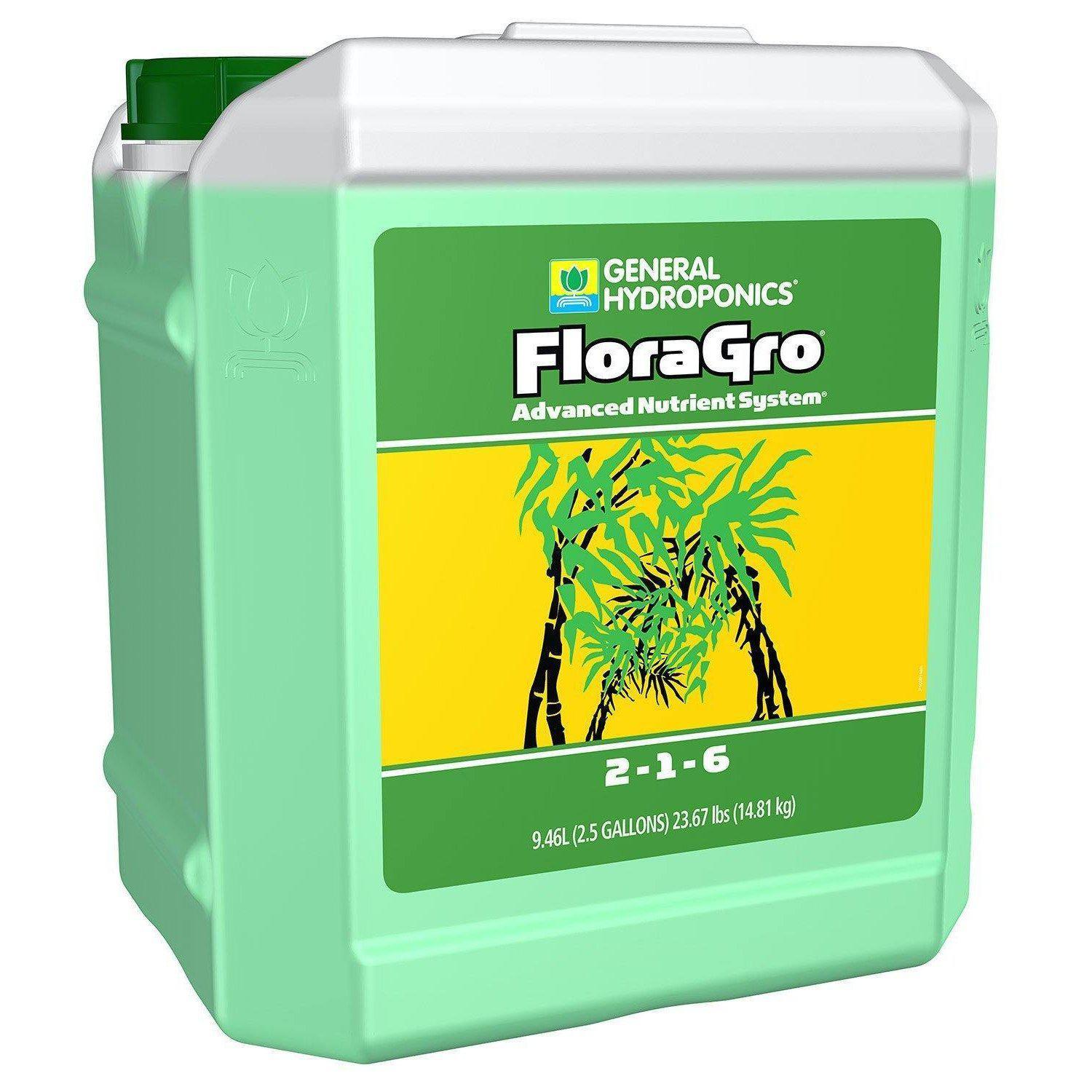 Nutrients, Additives & Solutions - General Hydroponics Flora Gro, Quart - 793094014229- Gardin Warehouse