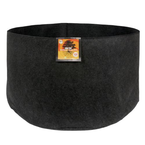 Containers - Gro Pro Essential Round Fabric Pot, Black - Gardin Warehouse