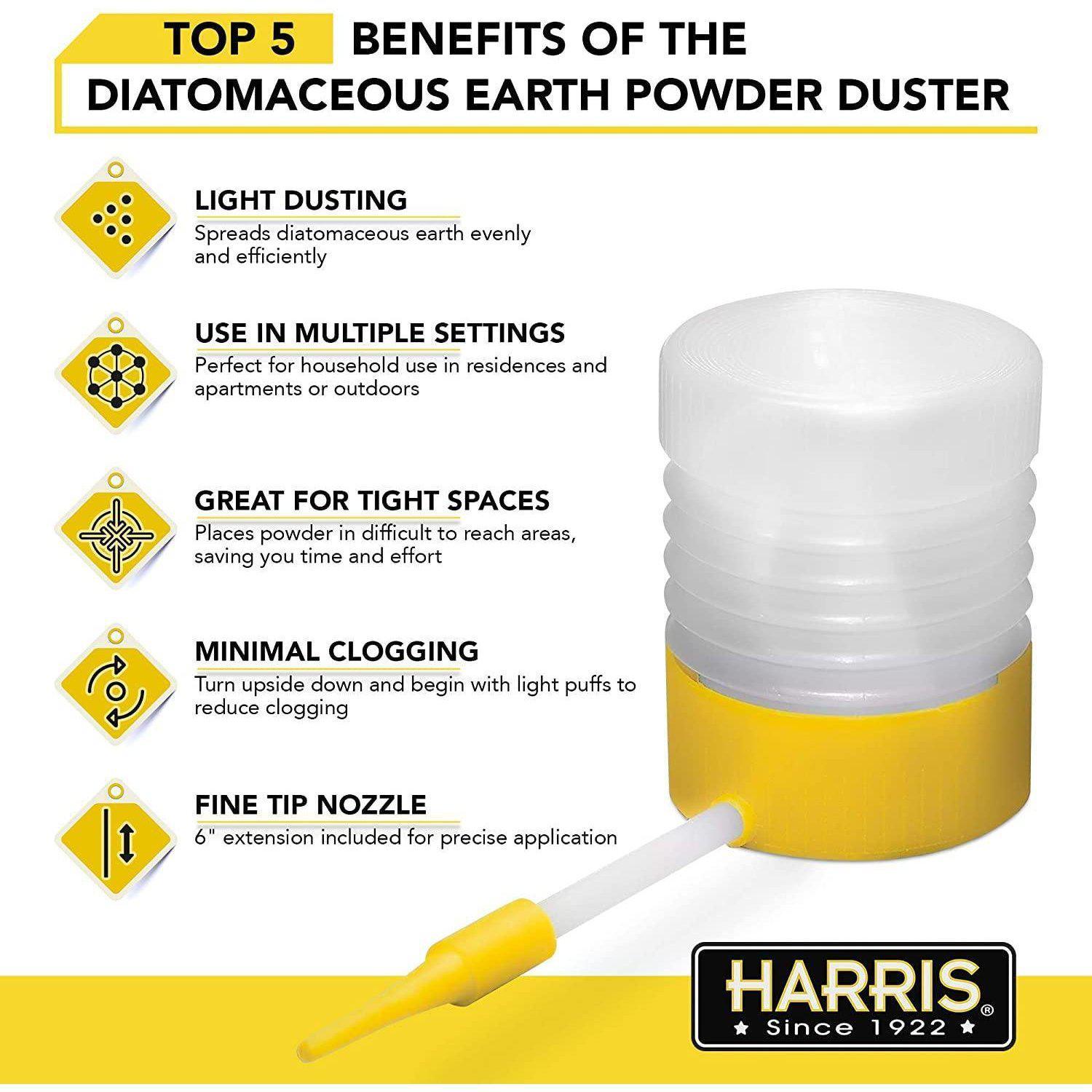 Accessories - HARRIS Diatomaceous Earth Powder Duster - 072725002355- Gardin Warehouse