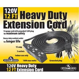 Lighting - Heavy Duty Extension Cord, 120V, 12' - 638104010665- Gardin Warehouse