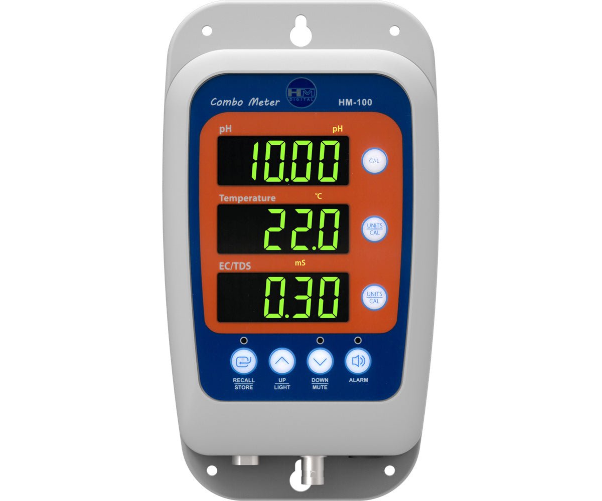 Observation, Measurement, Control - HM Digital HydroMaster HM-100 Continuous pH/EC/TDS/Temp Monitor - 617629781878- Gardin Warehouse