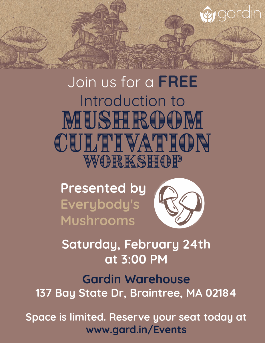 - Introduction to Mushroom Cultivation Workshop - February 24, 2024 - Gardin Warehouse