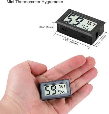 2 Pack Mini Digital Hygrometer Indoor Outdoor Thermometer