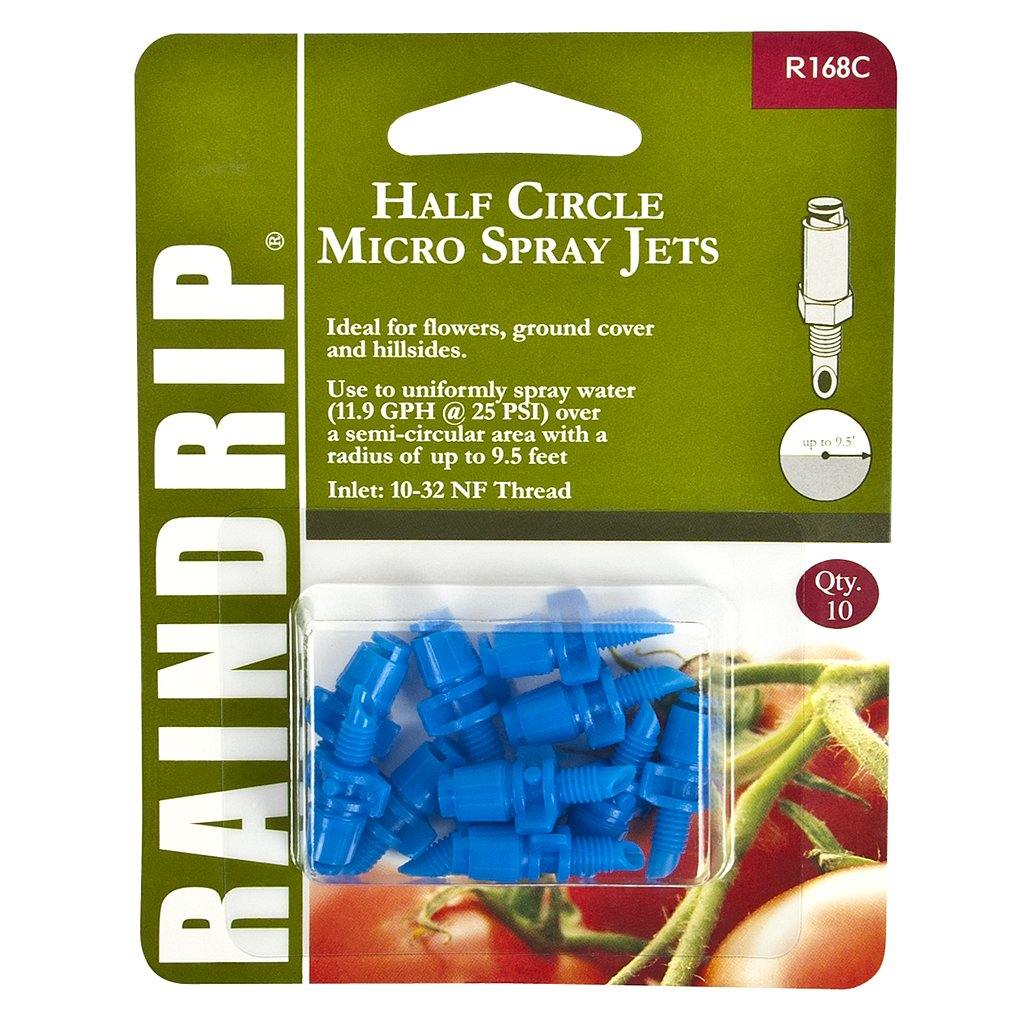 Hydroponics - RAINDRIP - Half Circle Micro Spray Jets - 10 pc - 018171001689- Gardin Warehouse
