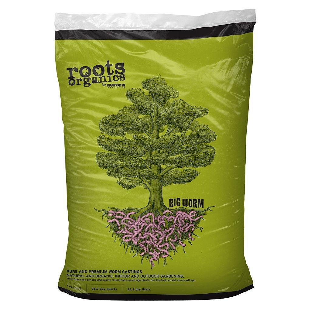 Soil, Media & Amendments - Roots Organics Big Worm, 1 cu ft - 609728631918- Gardin Warehouse